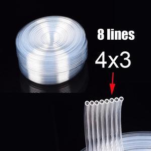 5 Meter Universal CISS Ink Tube DIY Kit Tank Line Forepson-Canonhp-Brother Printer Pipeline (4x3mm 8 lines)