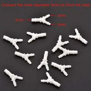 20pcs Eco solvent Y Shape Ink Tube Connector for Large format Y Ink Tube white Connector printer machine(5)