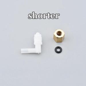4PCS digital printer DX5 ink damper connector forepson-4880 4800 4450 4400 L shape plastic ink tube fittings with copper nut(shorter)