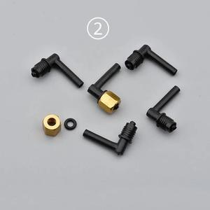 4PCS digital printer DX5 ink damper connector forepson-4880 4800 4450 4400 L shape plastic ink tube fittings with copper nut(No.2 longer one)