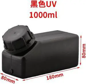 1PC Corrosion resistant White Eco solvent ink box ink tank 1000ml for eco solvent printer(Black)