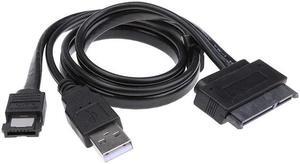 2 in 1 Hard Disk Drive SATA 22Pin to eSATA Data USB Powered Cable Adapter 50cm Use for HDD 2.5" Driver Laptop Converter