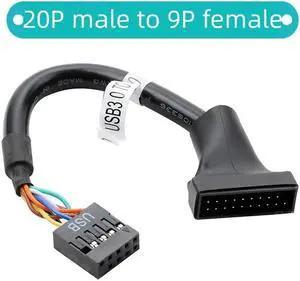 Motherboard USB 3.0 to 2.0 Adapter Header Cable Converter Mainboard USB3.0 20 pin to 9pin USB 2.0 9 pin to 20 pin Header Bridge