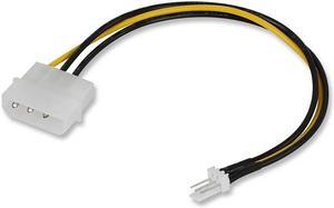 20cm 4Pin Molex Male to 3Pin Computer Fan Cooling Power Extension Cable IDE to 3 Pin Connector Power Cable