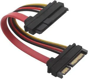 SAS to SATA,SFF-8482 SAS 29 Pin to SATA 22Pin Hard Disk Drive Raid Extension Cable with 15 Pin SATA Power Port(0.5m)