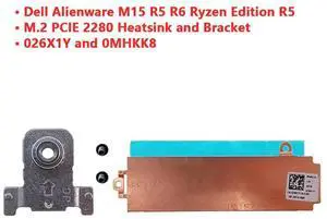 For   DI  ER Alienware M15 R5 R6 R7 Ryzen Edition R5 laptop M.2 2280 SSD Hard Drive Mounting Bracket Heatsink MHKK8 FJ75H 26X1Y