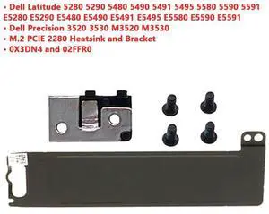 For   DI  ER Latitude E5280 E5290 E5480 E5490 E5491 E5495 E5580 E5590 E5591 laptop M.2 2280 SSD Hard Drive Mounting Bracket Heatsink