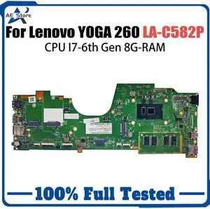 Model2(I3-6th Gen 8GB)
For  ThinkPad YOGA 260 Laptop Motherboard LA-C582P 01LV859 01LV861 I5-6200U i5-6300U I7-6600U 8G Notebook Mainboard