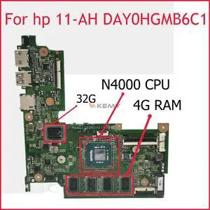 Model1(N4020 4G 32G-SSD)
For  11-AH Notebook Mainboard DAY0HGMB6C1 L23458-601 SR3S1 4GB RAM 11-AH109DX 11-AH111DX Laptop Motherboard Stream ed