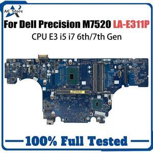 Model4(DIS I7-7700HQ)
For  Higerformance Mainboard LA-E311P Laptop Motherboard Precision M7520 CPU i3 i5 i7 ed