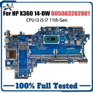 Model2(UMA I5-1135G7)
For  X360 14-DW Laptop Motherboard 6050A3202801 Gold 7505 I3 I5 I7 10/11th Gen M21493-601 M21492-601 Pavilion Mainboard