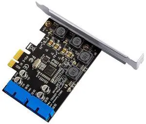 PCIE to USB3.0 19/20PIN Expansion Card PCI-E PCI Express X1 to 4Port Front USB 3.0 5Gb Controller USB HUB Adapter for PC Desktop