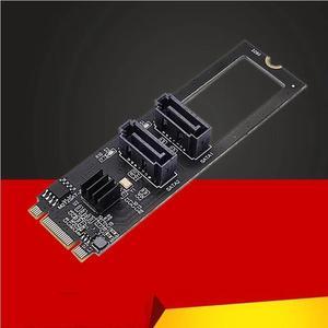 NEW M.2 NVME PCI-E PCIE to 2 Port SATA 3.0 Adapter Expansion Card Riser JMB582 Chip 6G Controller for Chassis Server PC Computer