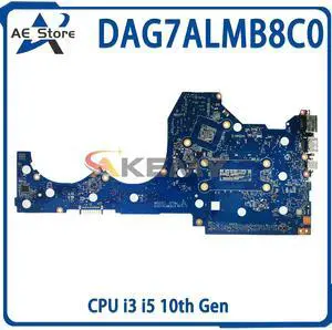 Model3(UMA I7-1065G7)
For  Pavilion 14-CE Laptop Motherboard DAG7ALMB8C0 i3 i5 10th Gen 940MX 2G L67077-601 L67082-601 Mainboard
