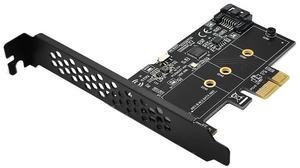 PCIe X1 to M.2(NGFF)+SATA 6G (HDD/SSD) w/ Standard Profile Bracket ASM1061 PCI Express to B Key M.2 SATA SSD 2230 2242 2260 2280