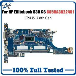 Model2(UMA I7-8th)
For  Eliltebook 830 G6 Laptop Motherboard 6050A3022401 i5 i7 8th Gen L60635-601 L60638-601 L60637-601 Mainboard ed