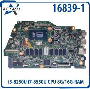 Model1(UMA I7-8550U 8GB)
For  Inspiron 7370 7373 Laptop Motherboard 16839-1 0VTHG7 SR3LB I5-8250U 8G RAM Notebook Mainboard 13