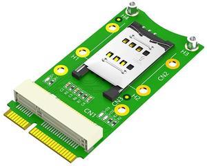 NEW Mini PCIE to Mini PCI Express + SIM Card Slot Adapter Card Riser with LED Indicator for 3G/4G WWAN LTE GPS MINI PCI-E Module