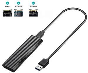 M2 SSD Case NVME Enclosure M.2 to USB SSD Adapter for NVME PCIE NGFF M.2 SATA SSD M/B+M Key 2230/2242/2260/2280 M2 Dual Protocol