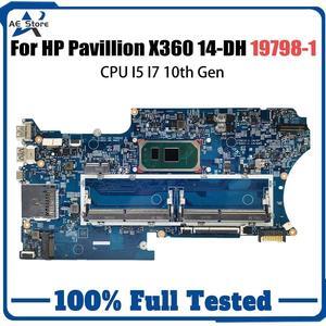 Model1(UMA I5-1035G1)
For  X360 14-DH Laptop Motherboard 19798-1 i5-1035G1 L87921-601 Notebook Mainboard Pavillion