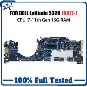 Model1(UMA I7-1185G7 16GB)
For  Latitude 5320 Laptop Motherboard 19817-1 i5-1145G7 i7-1185G7 RAM 16G 0Y7GXY 01T1MD 0DFNFK 07W14 Notebook Mainboard