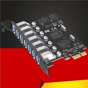 :(Black)
NEW 7 Port USB 3.0 PCI Express X1 Expansion Card PCI-E PCI E USB 3.0 Board USB3 6Gbps Adapter Controller NEC Chip for Desktop PC