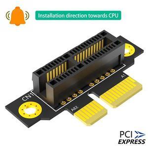 20mm PCIE X1 3.0 90 Degree Reverse Male to Female Riser Card PCI Express 1X to 1X Converter Adapter Riser Board for 1U Server PC