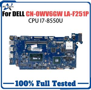 Model1(DIS I7-8550)
For  Inspiron 14 7472 15 7572 Laptop Motherboard LA-F251P With Core i5-8250U i7-8550U CPU MX150 GPU DDR4 Mainboard