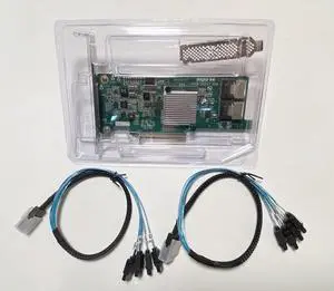 Inspur 9207-8i YZCA-00227-101 IT mode = LSI SAS2208 6Gb/s HBA FWP20 PCI-E 3.0 ZFS FreeNAS unRAID Controller Card + 2* SATA Cable