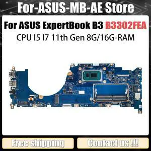 Model3(UMA I7-1165G7 8GB)
For  ExpertBook B3 Flip B3302 B3302F B3302FE B3302FEB B3302FEC B3302FEAR B3402FEA B3301FEA UM3302FEA Mainboard B3302FEA