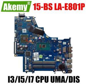 Model1(UMA I7-7500)
For  Pavilion 15-BS Mainboard LA-E801P 924756-601 SR342 i5-7200U 216-0867071 2G Laptop Motherboard Full Tested 250 G6