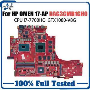 Model1(I7-7th GTX1080 V8G)
For  OMEN 17-AP Laptop Motherboard DAG3CMB1CH0 REV: H W/ i7-7820HK Working And Fully ed Omen Mainboard ed