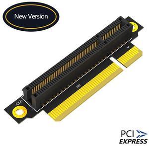 20mm PCIE X8 3.0 90 Degree Reverse Male to Female Riser Card PCI Express 8X to 8X Converter Adapter Riser Board for 1U Server PC