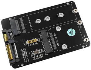M2/mSATA to SATA Adapter 2in1 M.2 SATA Key B SSD / mSATA SSD to SATA3.0 6G 2.5" Adapter Converter Riser Board Card For PC Laptop