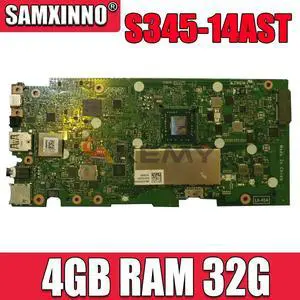 Model1(UMA A4-9120C)
For  14e S345-14AST 14E Motherboard 5B20S72135 5B20W63604 LA-H141P A4-9120 A6-9220 CPU 4G RAM 32G SSD