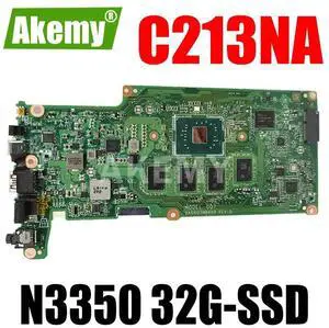 Model1(N3350 4G 32G-SSD)
For  Laptop Motherboard C213NA DA00Q7MB6D0 N3350 RAM-4GB SSD-32G/64G/128G Testing Work ed OK