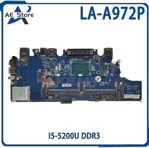Model1(UMA I5-5200U)
For  Latitude 12 7250 E7250 Laptop Motherboard 0F9HCX LA-A972P I3-5010U SR23Z DDR3 Notebook Mainboard Full Tested