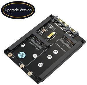 Metal Case mSATA SSD B+M Key M.2 NGFF SSD to 2.5" SATA 3.0 6Gbps Adapter Card with Enclosure Socket mSATA M2 to SATA Riser Board