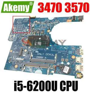 Model1(UMA I5-6200U)
For  Latitude 3570 3470 Laptop Motherboard 14291-1 0YKP8M 0P5M6K 0VWFGF 056VN2 51VP4 I3 I5 I7 DDR3L Notebook Mainboard