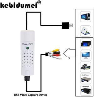 kebidumei USB 2.0 Video Capture Device USB Easy to Cap Video TV DVD VHS DVR Capture Adapter Easier Cap support For Win10