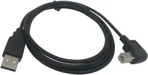 USB Type A Male to Type B Male 90 Degree Right Angled USB 2.0 Printer Scanner Cable 1.5M(Right)
