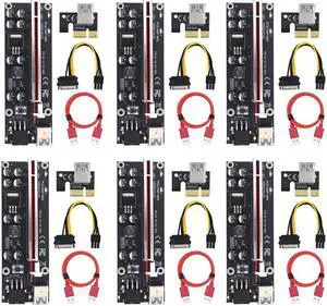 est VER009 Plus USB 3.0 PCI-E Riser VER 009S Express 1X 4x 8x 16x Extender Pcie Riser Adapter Card SATA 15pin To 6 Pin Power