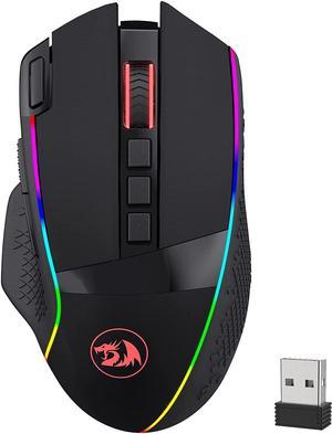 Redragon M991 Wireless Gaming Mouse 19000 DPI WiredWireless Gamer Mouse w Rapid Fire Key 9 Macro Buttons 45Hour Durable Power Capacity and RGB Backlight for PCMacLaptop