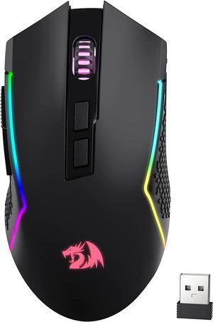 Redragon M693 Wireless Bluetooth Gaming Mouse 8000 DPI WiredWireless Gamer Mouse w 3Mode Connection BT  24G Wireless 7 Macro Buttons Durable Power Capacity and RGB Backlight for PCMacLaptop