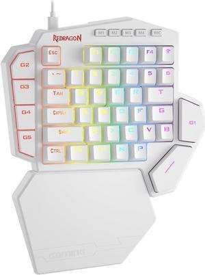 Redragon K585 DITI One-Handed RGB Mechanical Gaming Keyboard, 42 Keys Type-C Professional Gaming Keypad w/Upgraded Hot-Swappable Socket, 7 Onboard Macro Keys & Detachable Wrist Rest