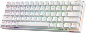 Redragon K530 Pro Draconic 60% Wireless RGB Mechanical Keyboard, BT/2.4Ghz/Wired 3-Mode 61 Keys Compact Gaming Keyboard w/Hot-Swap Socket, Free-Mod Plate Mounted PCB & Tactile Brown Switch