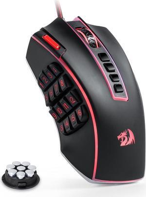 Redragon M990 MMO Gaming Mouse, 32000 DPI High Precision Wired RGB Gamer Mouse w/23 Programmable Buttons, 16 Side Macro Keys, Software Supports, Aluminum Base