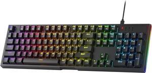 Redragon K670 RGB Backlit Gaming Keyboard, 104 Keys Hot-Swap Mechanical Keyboard, Upgraded Socket, Quiet Linear Red Switch