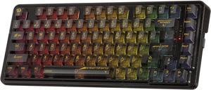 Redragon K649 PRO 78% Wireless Gasket RGB Gaming Keyboard, 3-Modes 82 Keys Full-Transparent Hot-Swap Compact Mechanical Keyboard