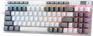 Redragon K655 75% RGB Wired Mechanical Gaming Keyboard, 78 Keys Hot-Swap Mechanical Keyboard w/Aluminum Cover Board, Upgraded Socket and Onboard Macro/Media Keys, Quiet Linear Red Switch